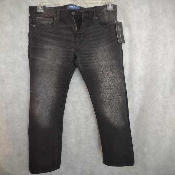 NWT Old Navy Straight Built-In Flex Black Jeans Boys Size 14 - Picture 3 of 7